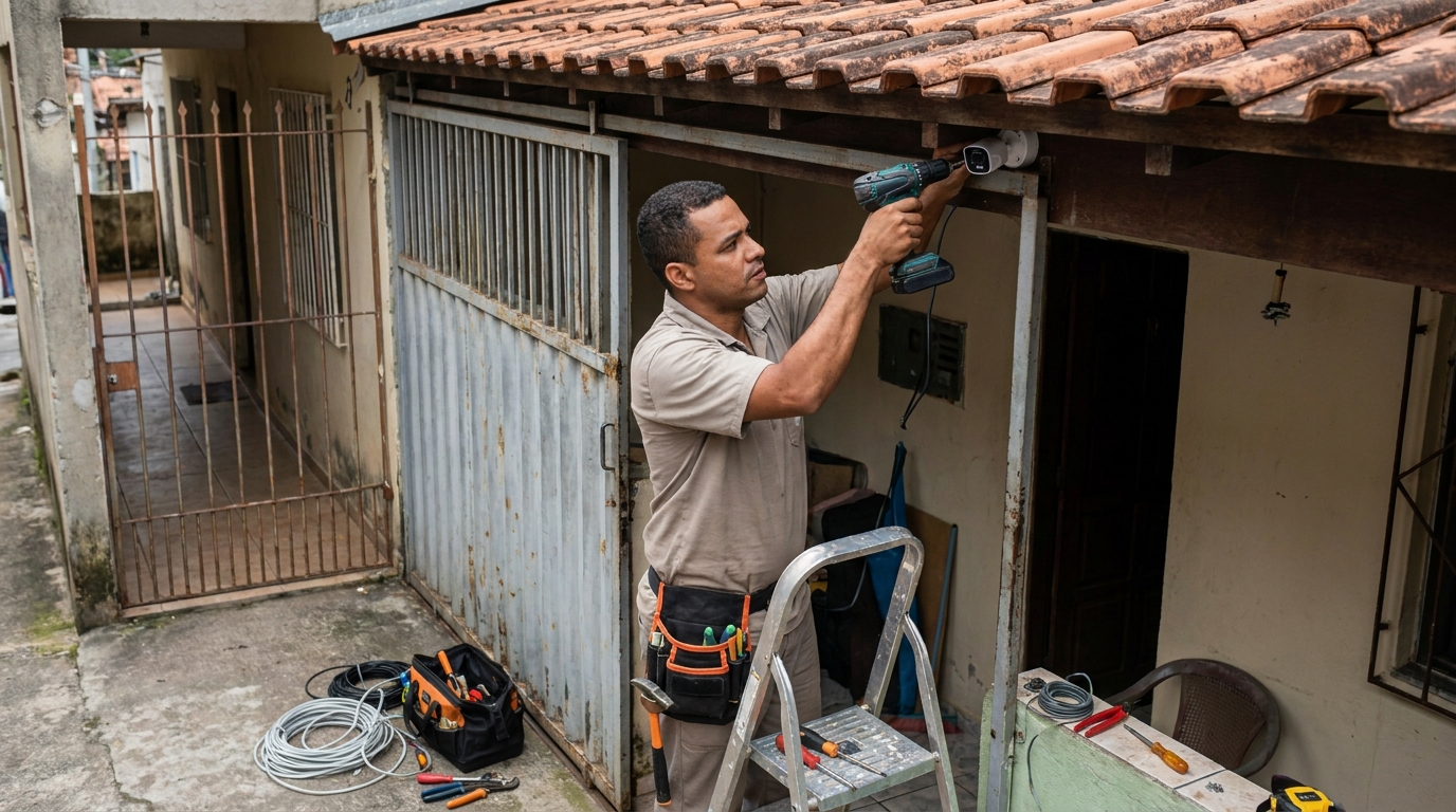 Instalação de Câmera Residencial no Araxá, Campina Grande‑PB
